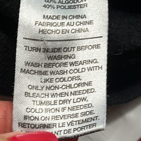 Hollywood BLACK gray splatter Hoodie street art punk edgy rock sweatshirt men M - Picture 11 of 15